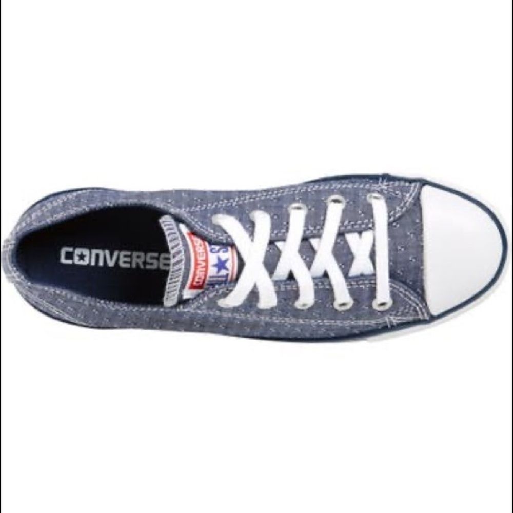 Blue Chuck Taylor Dainty Chambray Low Top Sneaker - Picture 2 of 9